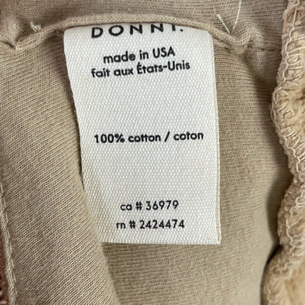 DONNI Eco Fleece Sporty Bra in Taupe size Large NEW NWT 100% cotton - Picture 8 of 11